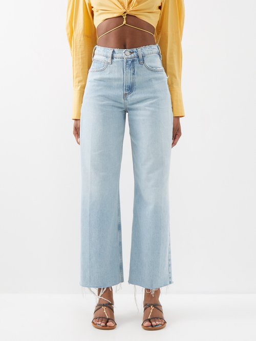 Frame - Le High And Tight Wide-leg Jeans - Womens - Light Blue