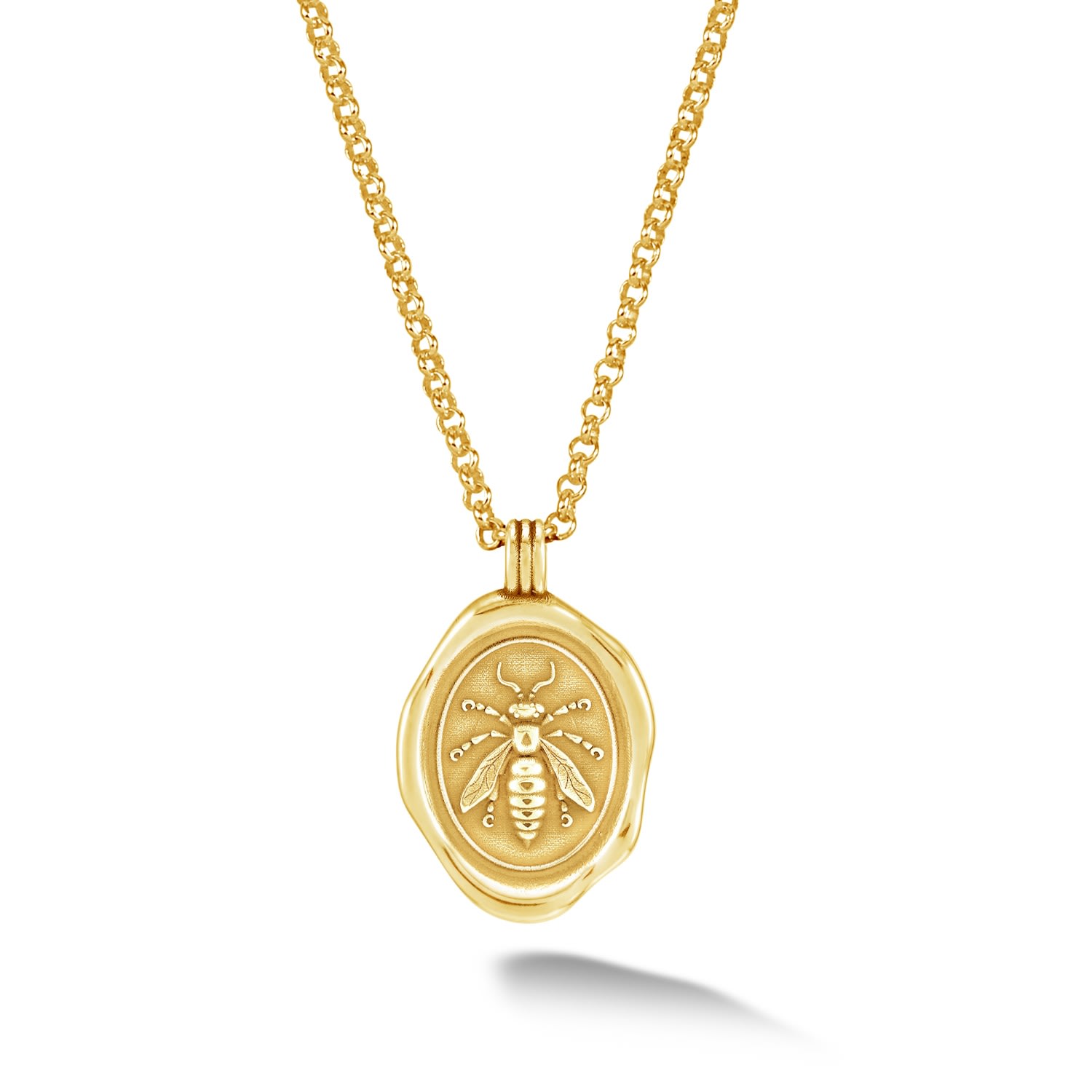Gold Mens Achievement Wasp Talisman Necklace In Vermeil Dower & Hall
