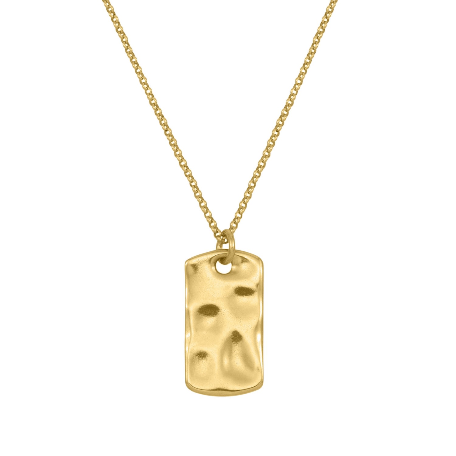 Gold Men's Waterfall Id Tag Pendant In Vermeil Dower & Hall