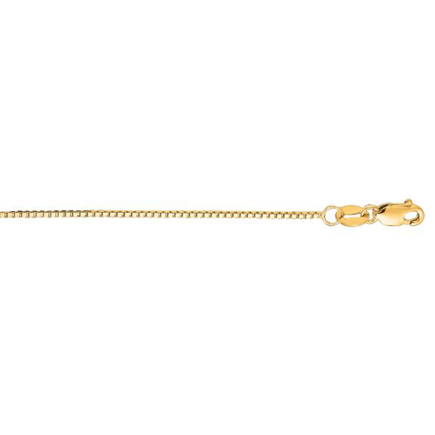Men's 14K Gold 045 Box Chain Gold Necklace Short Undefined Jewelry