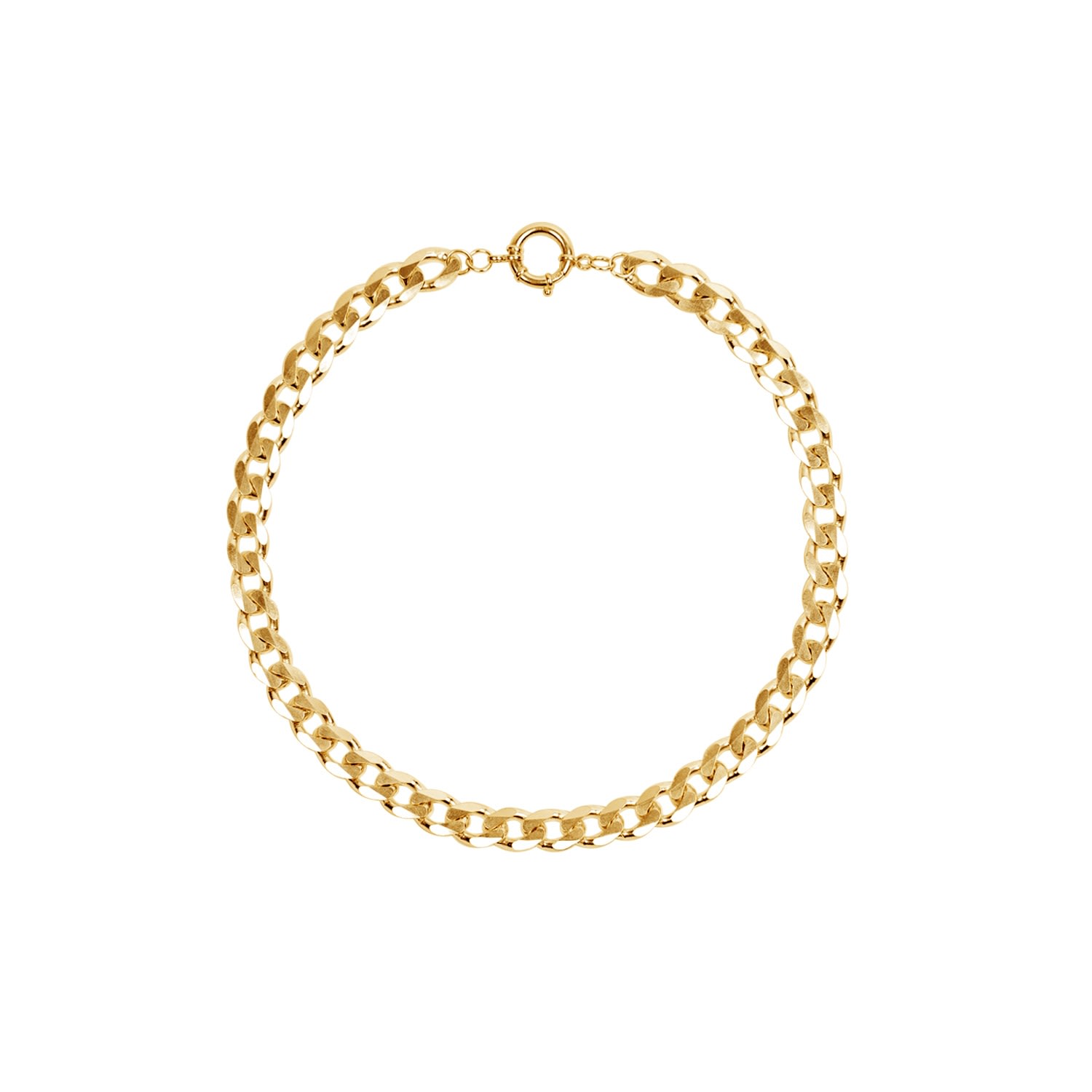Men's 22K Vermeil Classic Cuban Flat Curb Chain Necklace Gold Undefined Jewelry