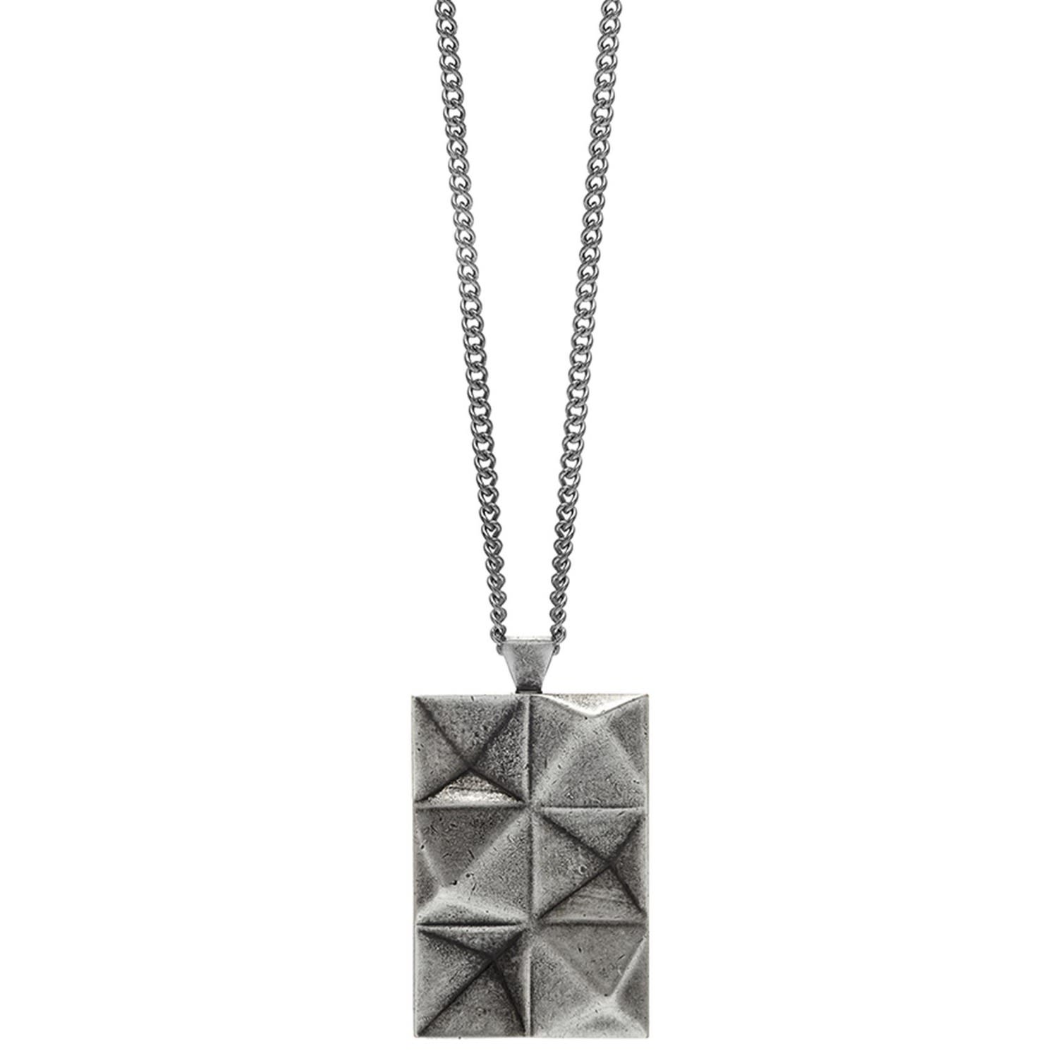 Men's In 'N' Out Necklace In Aged Silver Northskull