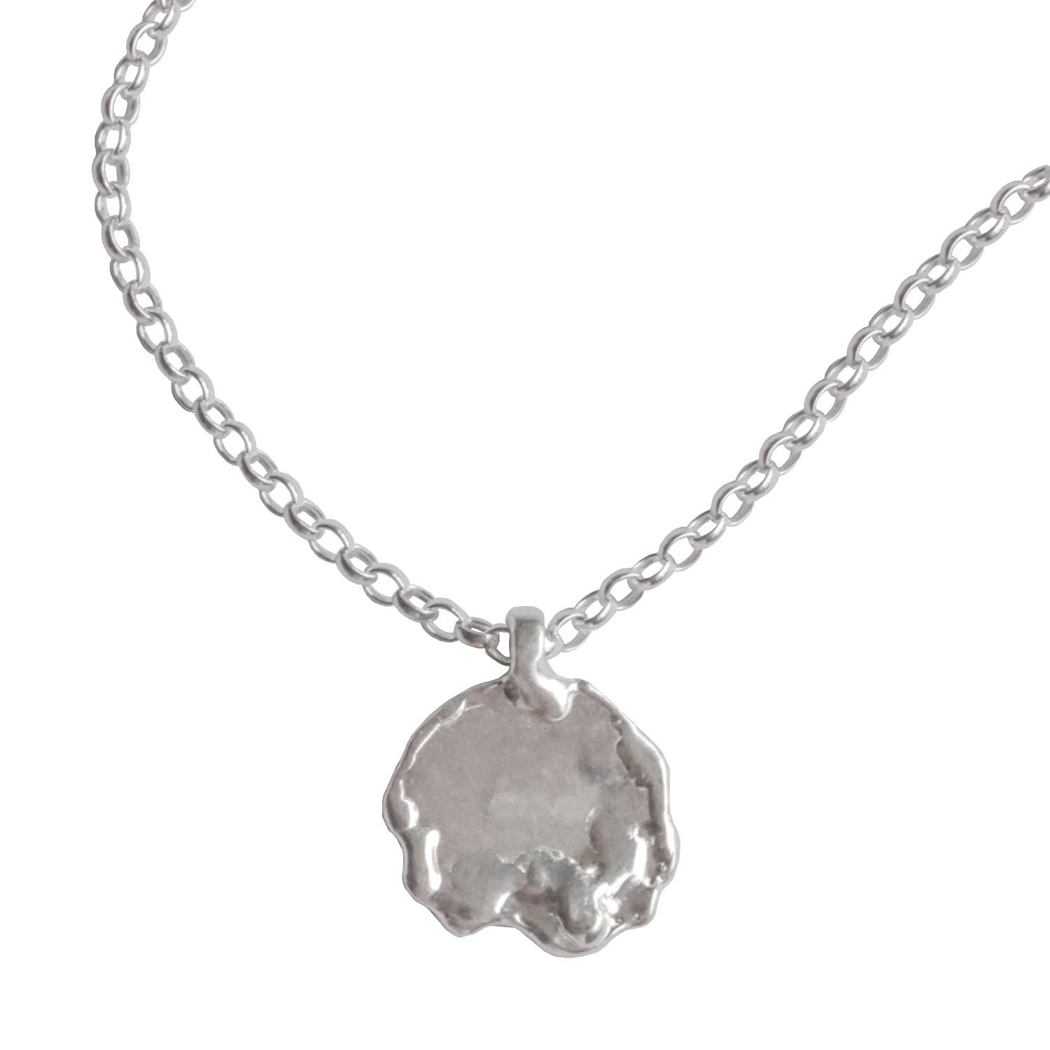 Men's Silver Molten Amulet Necklace Dripped Goods