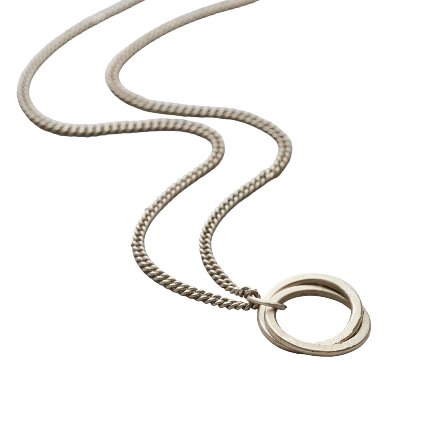 Men's Sterling Silver Interlinking Ring Necklace Posh Totty Designs