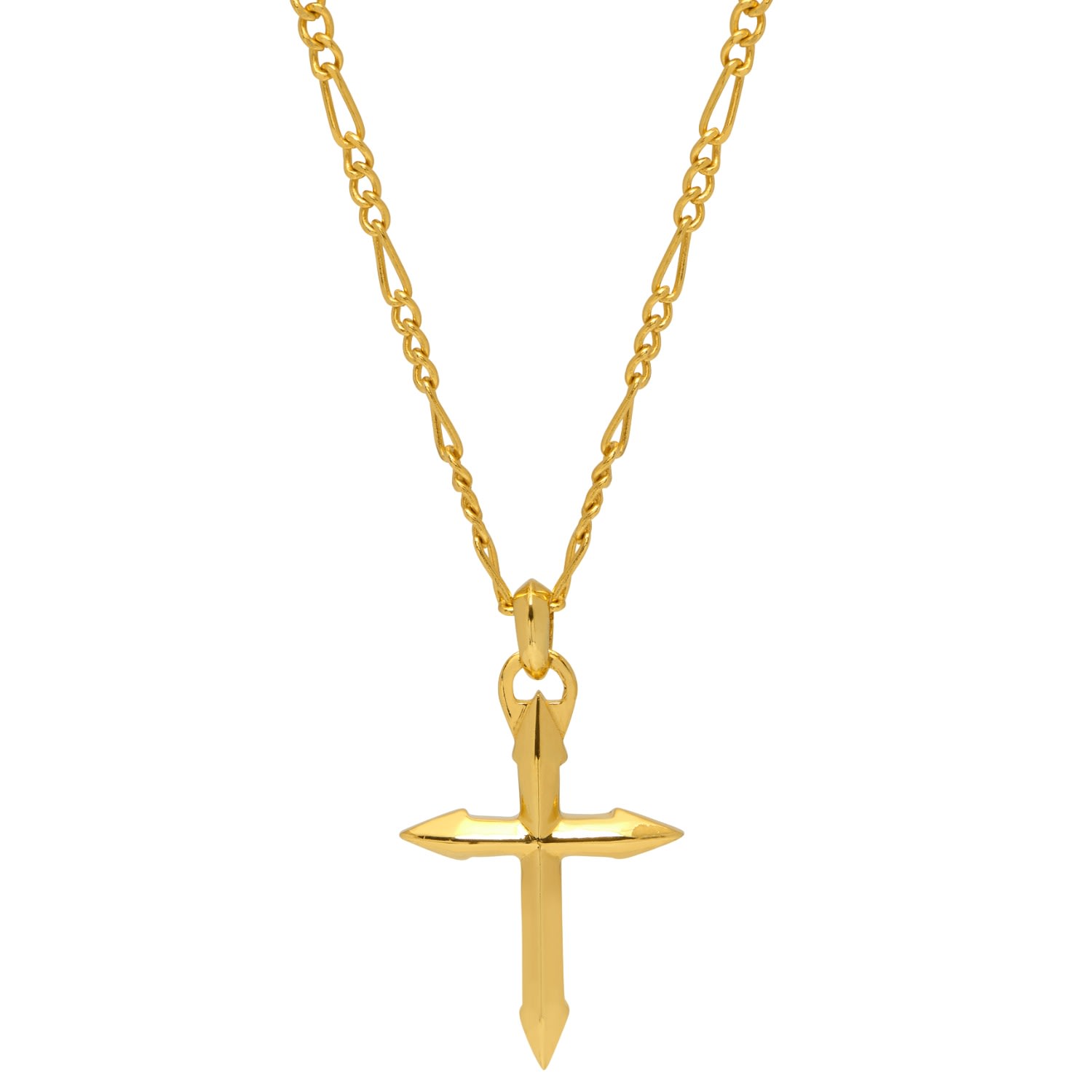 Men's The Cross Figaro Chain Necklace In Gold Northskull