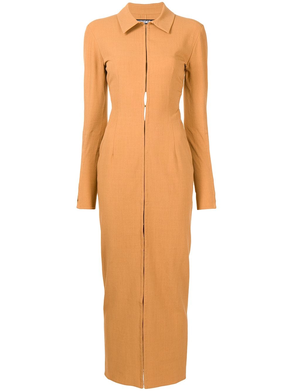 Jacquemus Obiou straight fitted dress - Brown