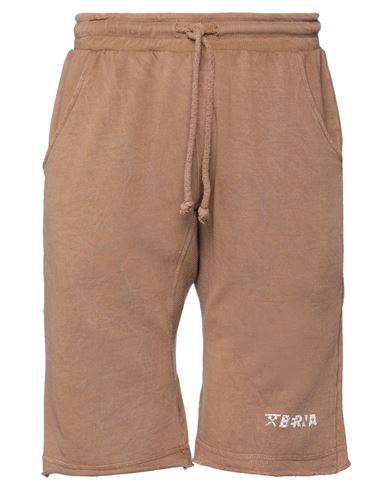 Berna Man Shorts & Bermuda Shorts Brown Size S Cotton