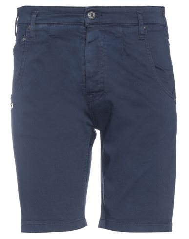 Daniele Alessandrini Man Shorts & Bermuda Shorts Midnight blue Size 30 Cotton, Lycra