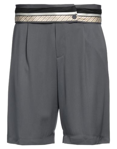 Dior Homme Man Shorts & Bermuda Shorts Lead Size 36 Virgin Wool, Polyester, Cotton