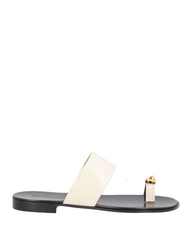Giuseppe Zanotti Man Thong sandal Cream Size 6 Soft Leather