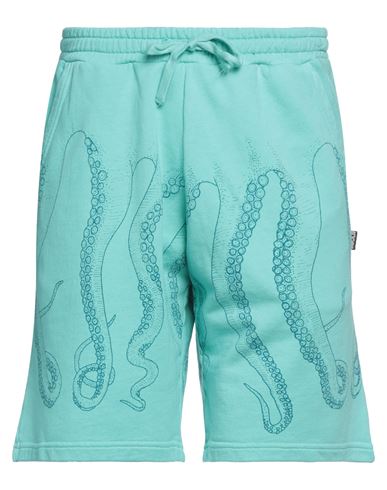 Octopus Man Shorts & Bermuda Shorts Turquoise Size L Cotton