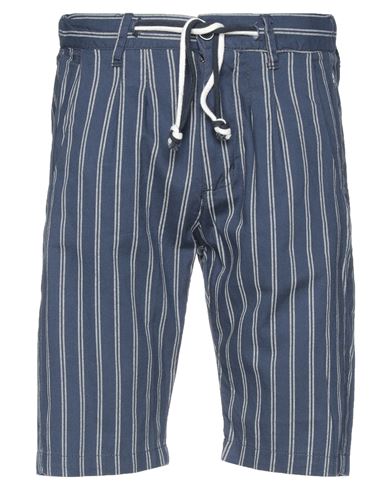 Re. publica Man Shorts & Bermuda Shorts Slate blue Size S Cotton, Linen