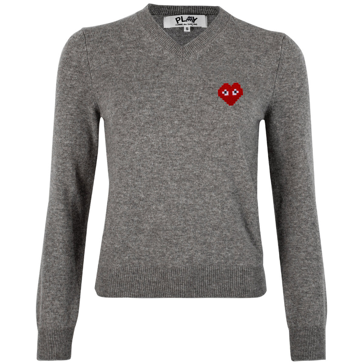 Space Invader Heart Jumper Xs Grey