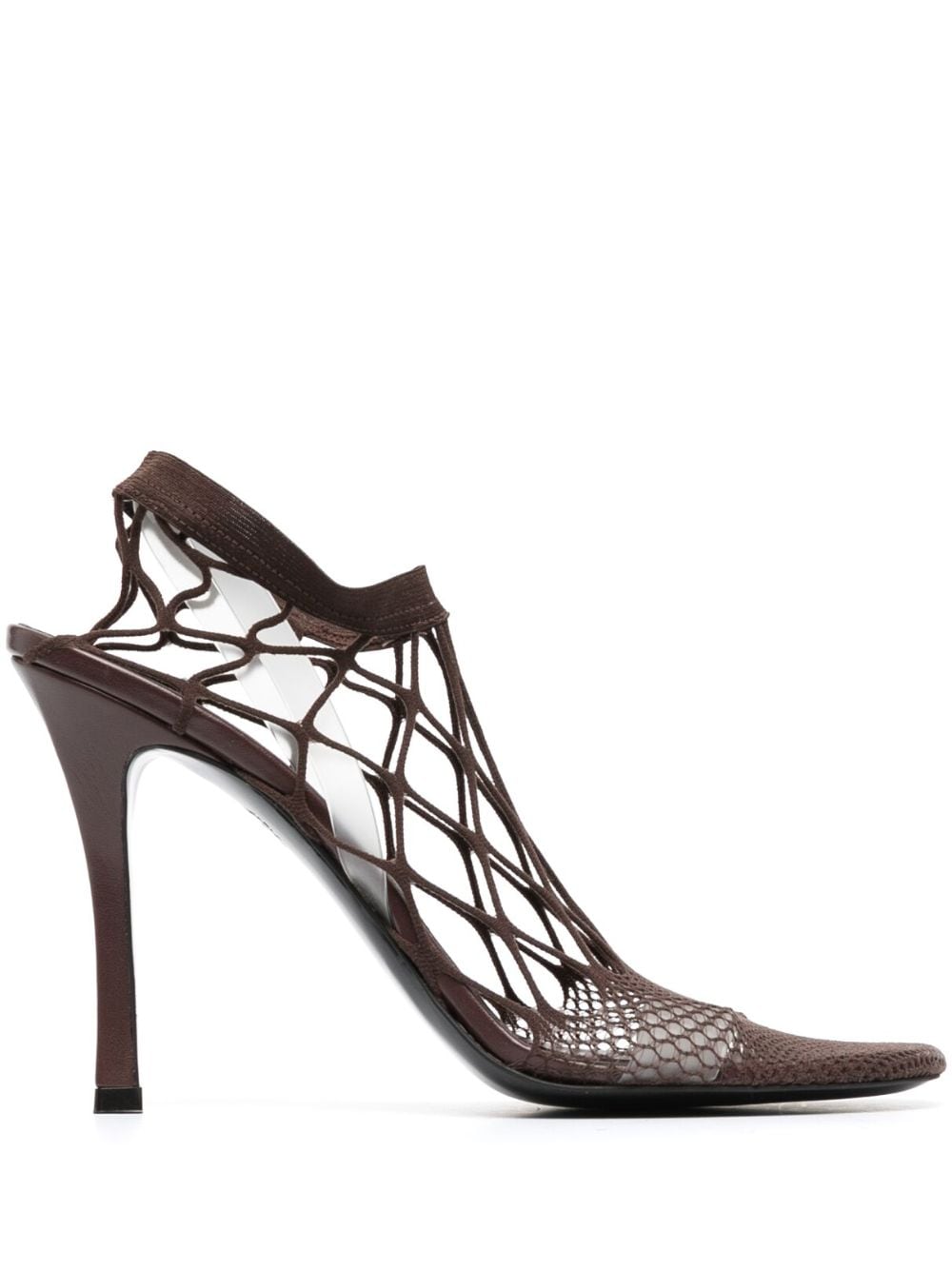 Stella McCartney 115mm high heel knitted sandals - Brown