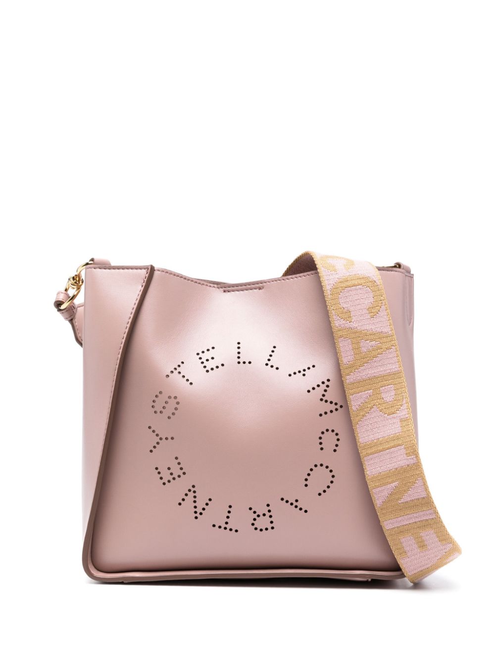 Stella McCartney perforated-logo shoulder bag - Pink