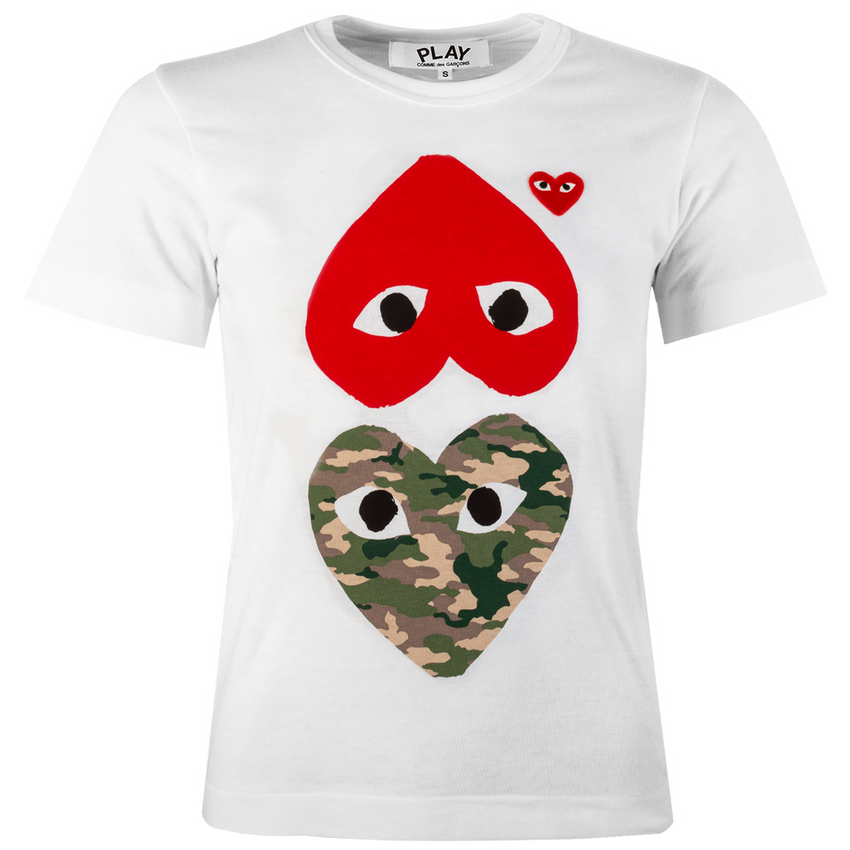 T247 Camouflage Red Heart T-shirt White Xs White
