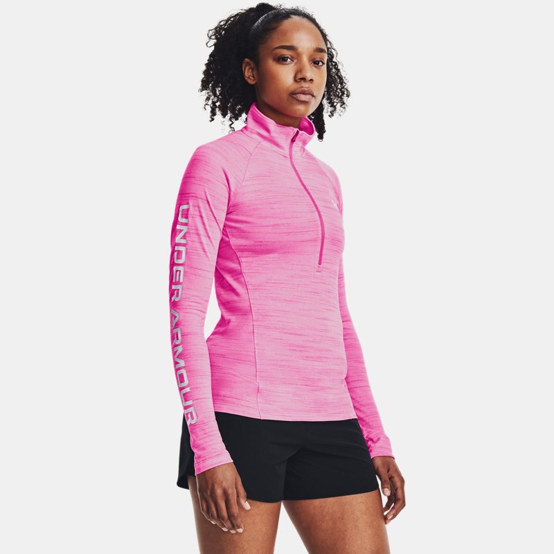 Women's Under Armour Tech™ Evolved Core ½ Zip Rebel Pink / White XS