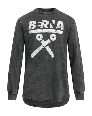 Berna Man Sweatshirt Steel grey Size XL Cotton