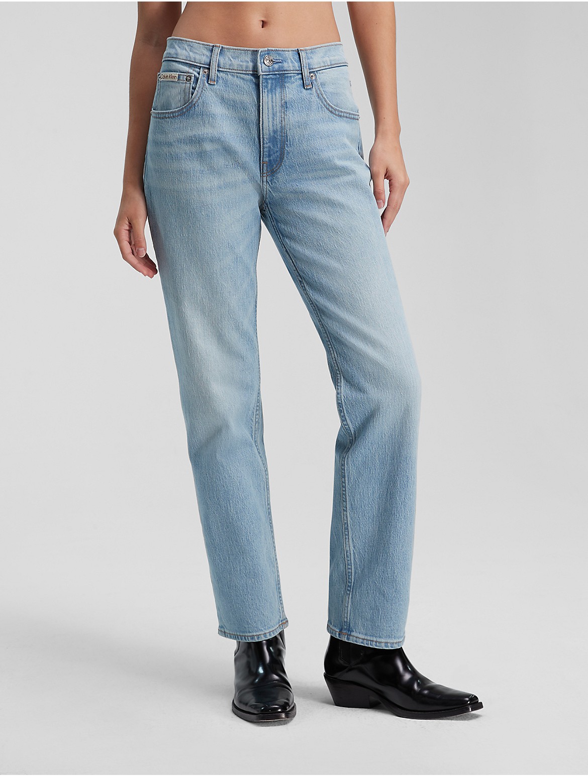 Calvin Klein Women's Original Straight Fit Jean - Blue - 28