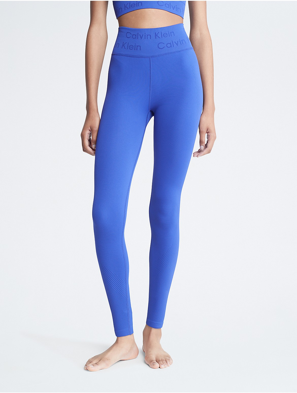 Calvin Klein Women's Performance Seamless 7/8 Leggings - Blue - L