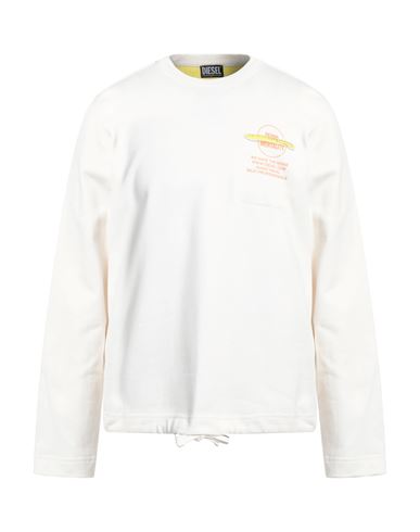 Diesel Man Sweatshirt Off white Size XL Cotton