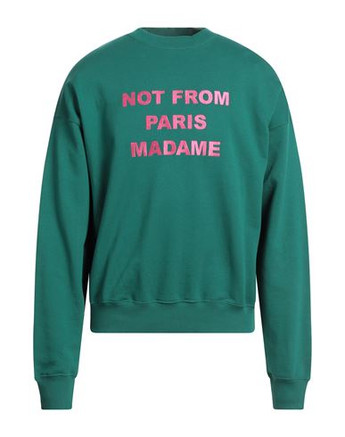 Drôle De Monsieur Man Sweatshirt Green Size M Cotton