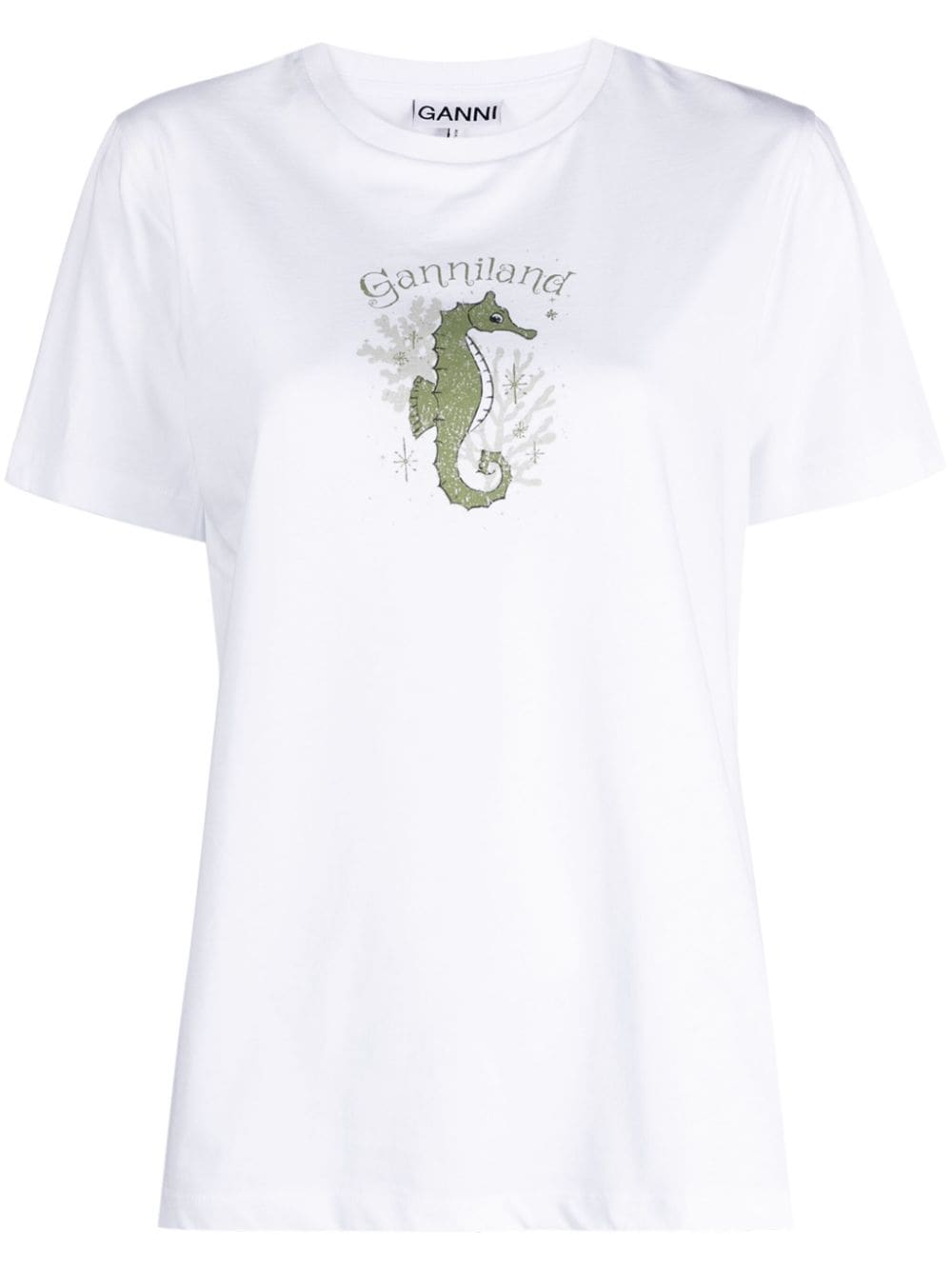 GANNI Ganniland short-sleeve T-shirt - White