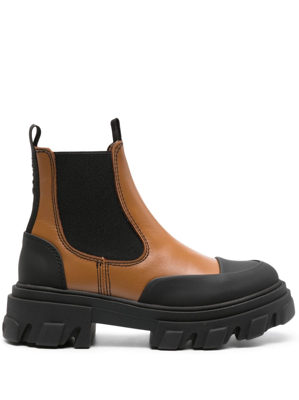GANNI leather Chelsea boots - Brown