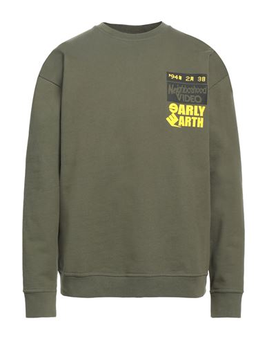 Good Morning Tapes Man Sweatshirt Military green Size S Organic cotton