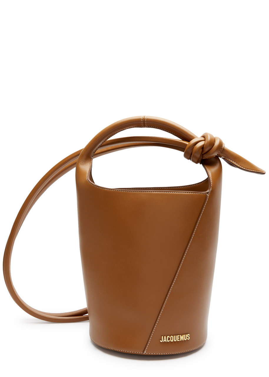Jacquemus Le Petit Tourni Leather Bucket bag - Light Brown