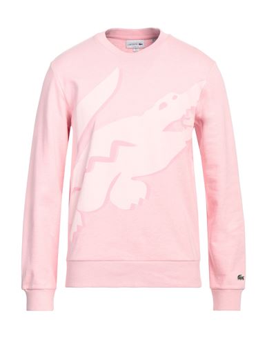 Lacoste Man Sweatshirt Light pink Size 4 Cotton, Elastane