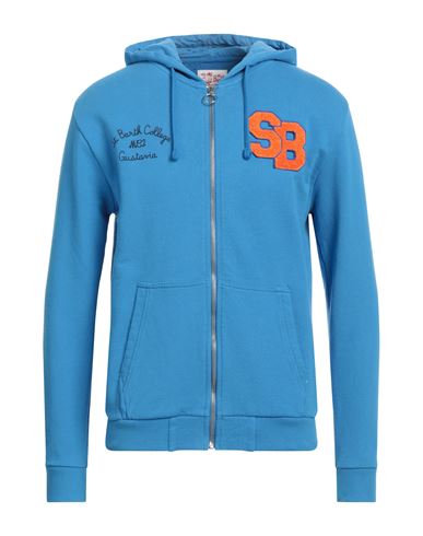 Mc2 Saint Barth Man Sweatshirt Azure Size S Cotton