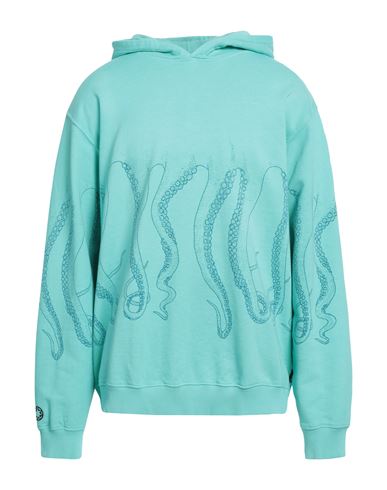 Octopus Man Sweatshirt Turquoise Size XS Cotton