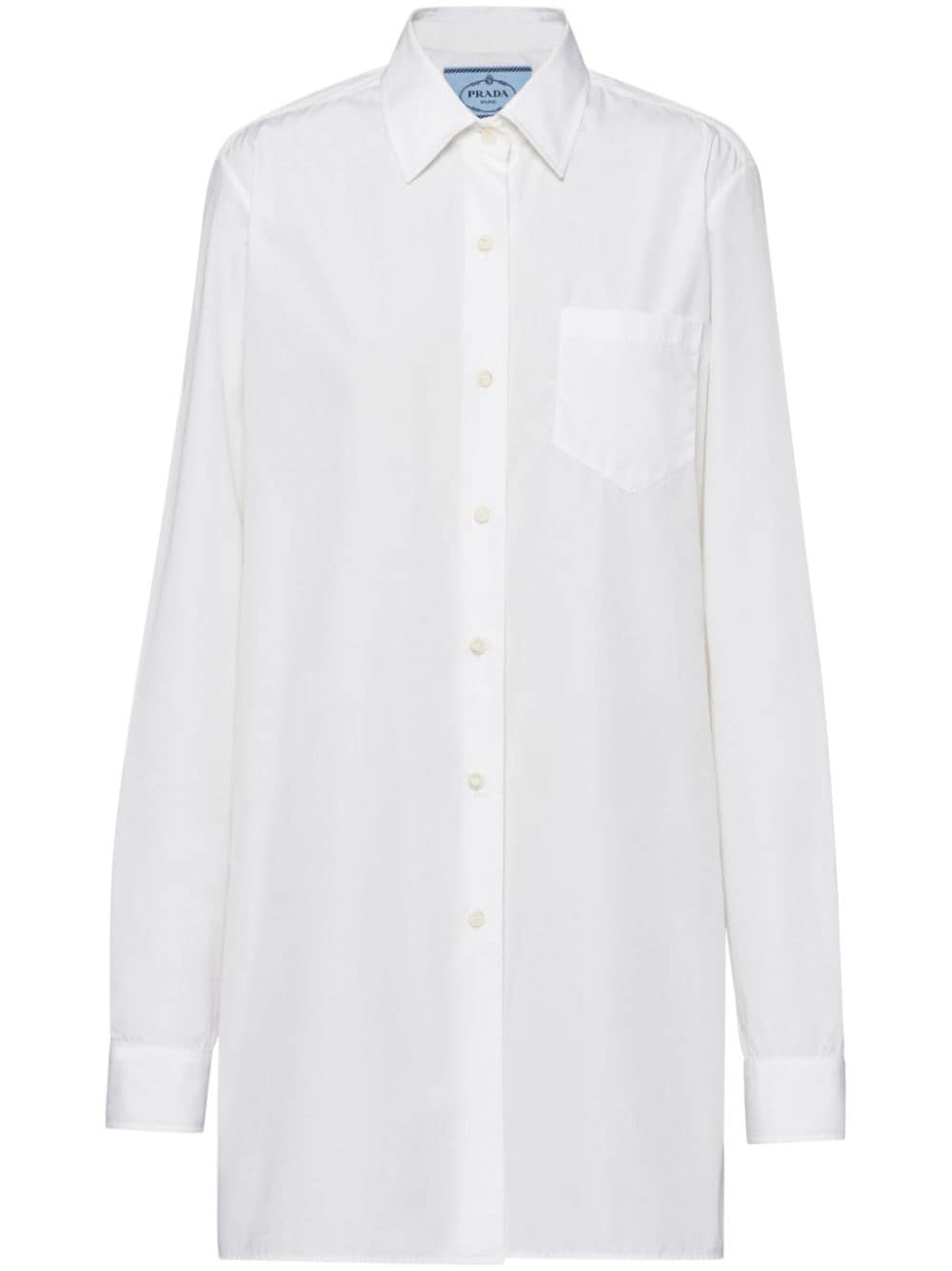 Prada cotton shirt minidress - White