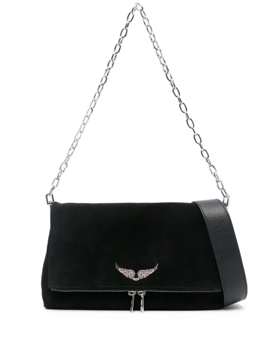 Zadig&Voltaire Rock Nano logo-plaque shoulder bag - Black