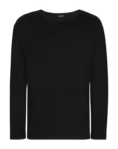 8 By Yoox Organic Cotton Basic L/sleeve T-shirt Man T-shirt Black Size L Organic cotton