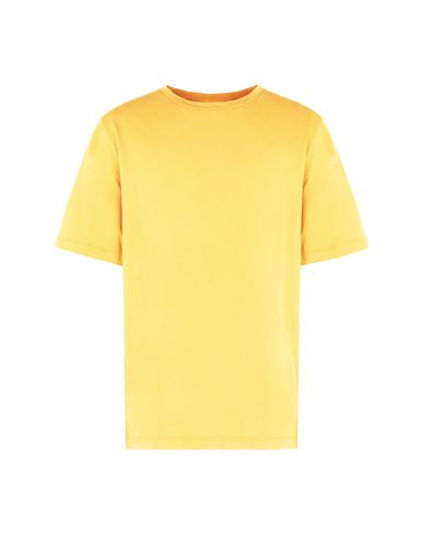 8 By Yoox Organic Cotton Oversized Fit S/sleeve T-shirt Man T-shirt Ocher Size L Organic cotton