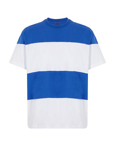 8 By Yoox Organic Cotton Striped T-shirt Man T-shirt Blue Size XL Cotton
