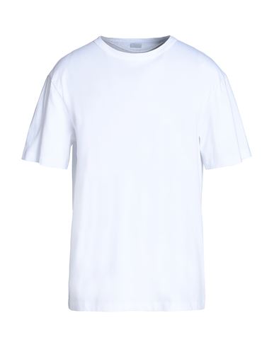 8 By Yoox Printed Cotton T-shirt Man T-shirt White Size L Cotton