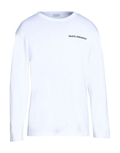 8 By Yoox Printed Cotton T-shirt Man T-shirt White Size XXL Cotton