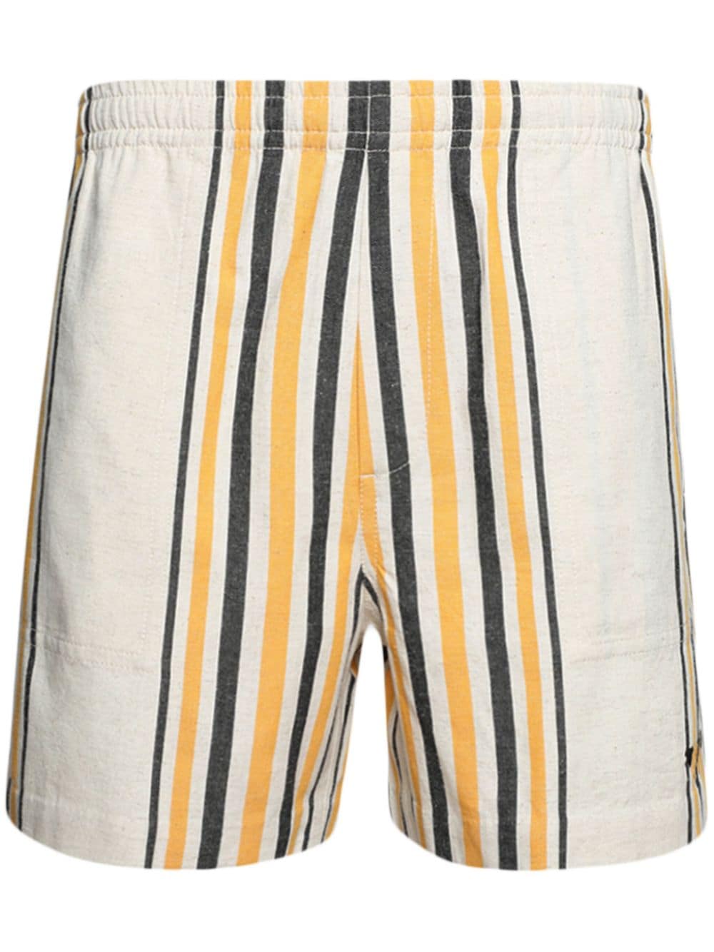 BODE Namesake striped cotton shorts - Yellow