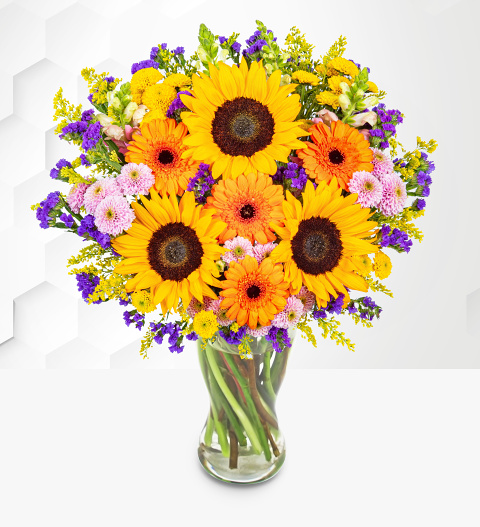British Summer Bouquet - Sunflower Delivery - Sunflower Bouquet - Flower Delivery - Flowers By Post