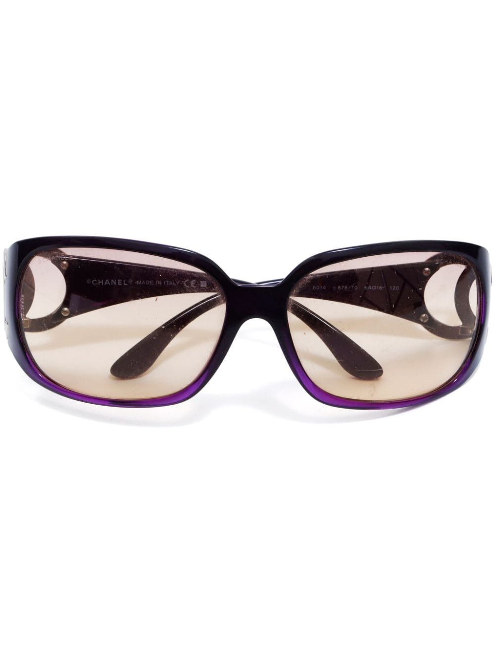 CHANEL Pre-Owned 2000 CC square-frame sunglasses - Purple