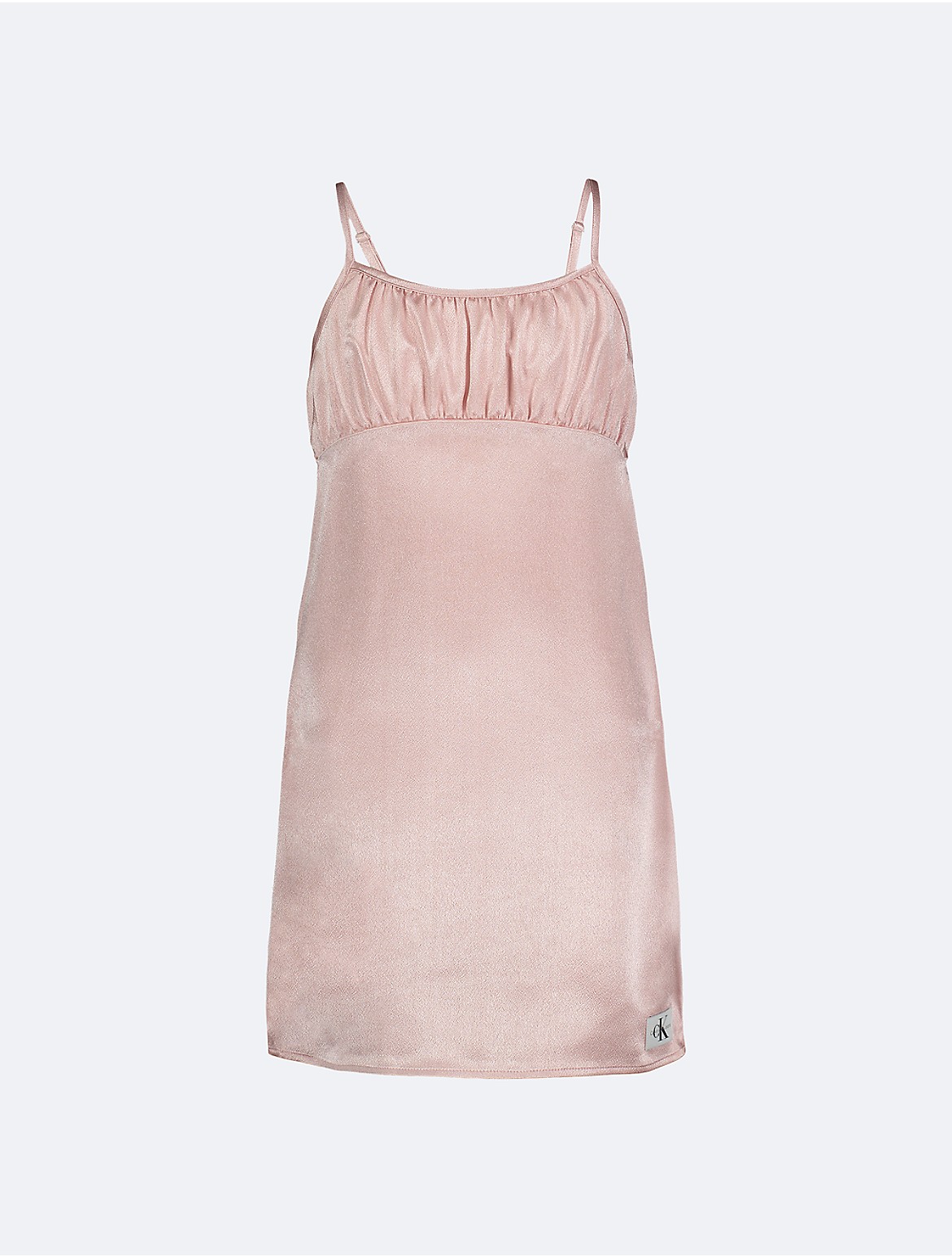 Calvin Klein Girls' Girls Ruched Bodice Slip Dress - Pink - L