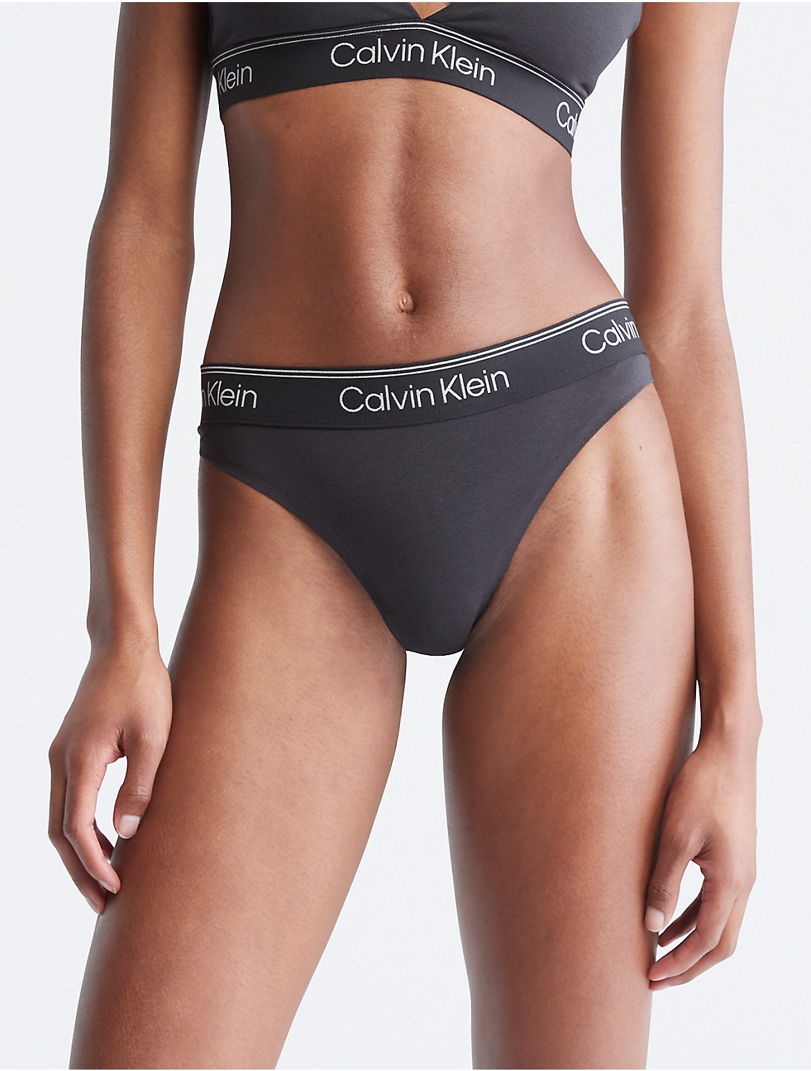 Calvin Klein Women's Calvin Klein Athletic Thong - Black - XS