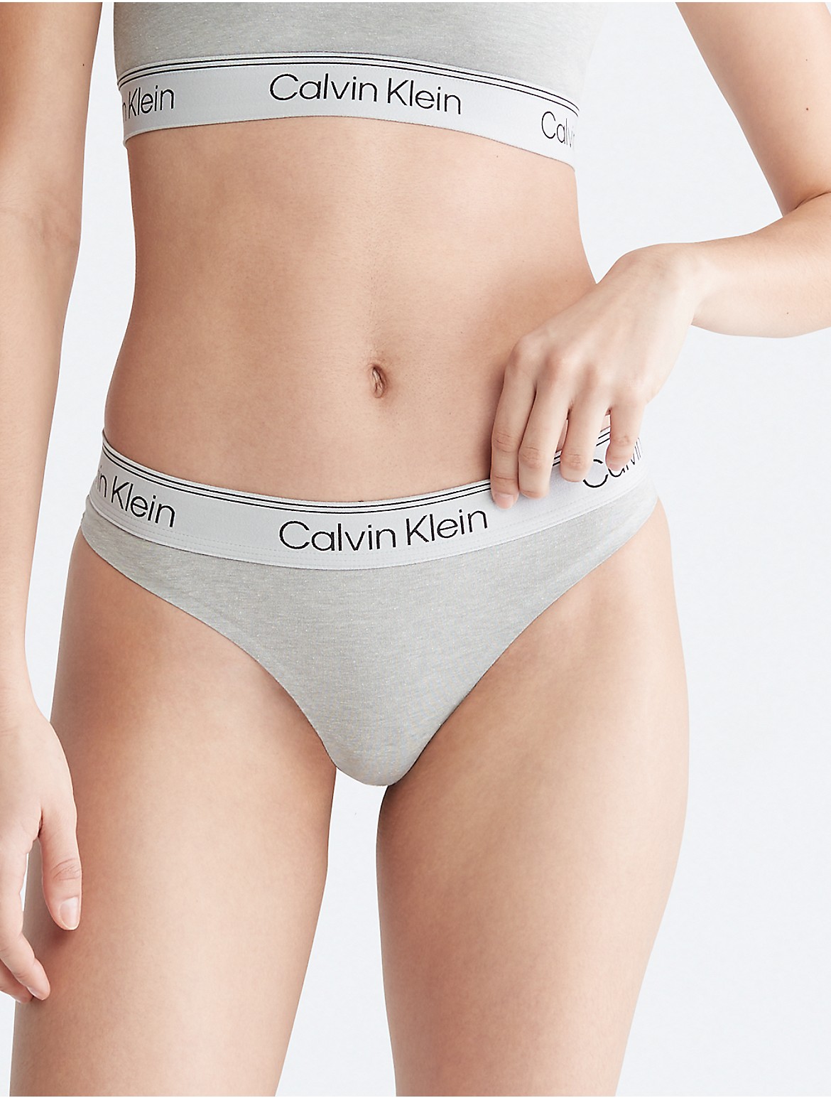 Calvin Klein Women's Calvin Klein Athletic Thong - Grey - XS