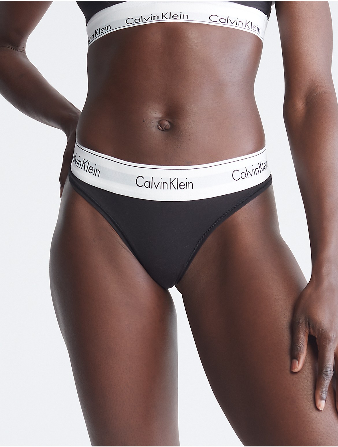 Calvin Klein Women's Modern Cotton Thong - Black - XS