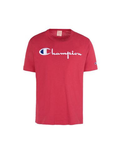 Champion Reverse Weave Crewneck T-shirt Logo Man T-shirt Red Size M Cotton
