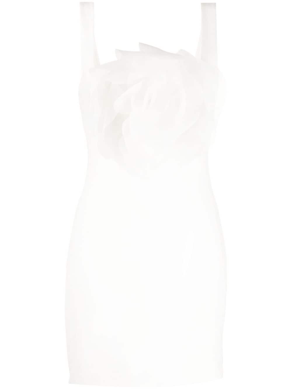 Cynthia Rowley flower-appliqué sleeveless minidress - White