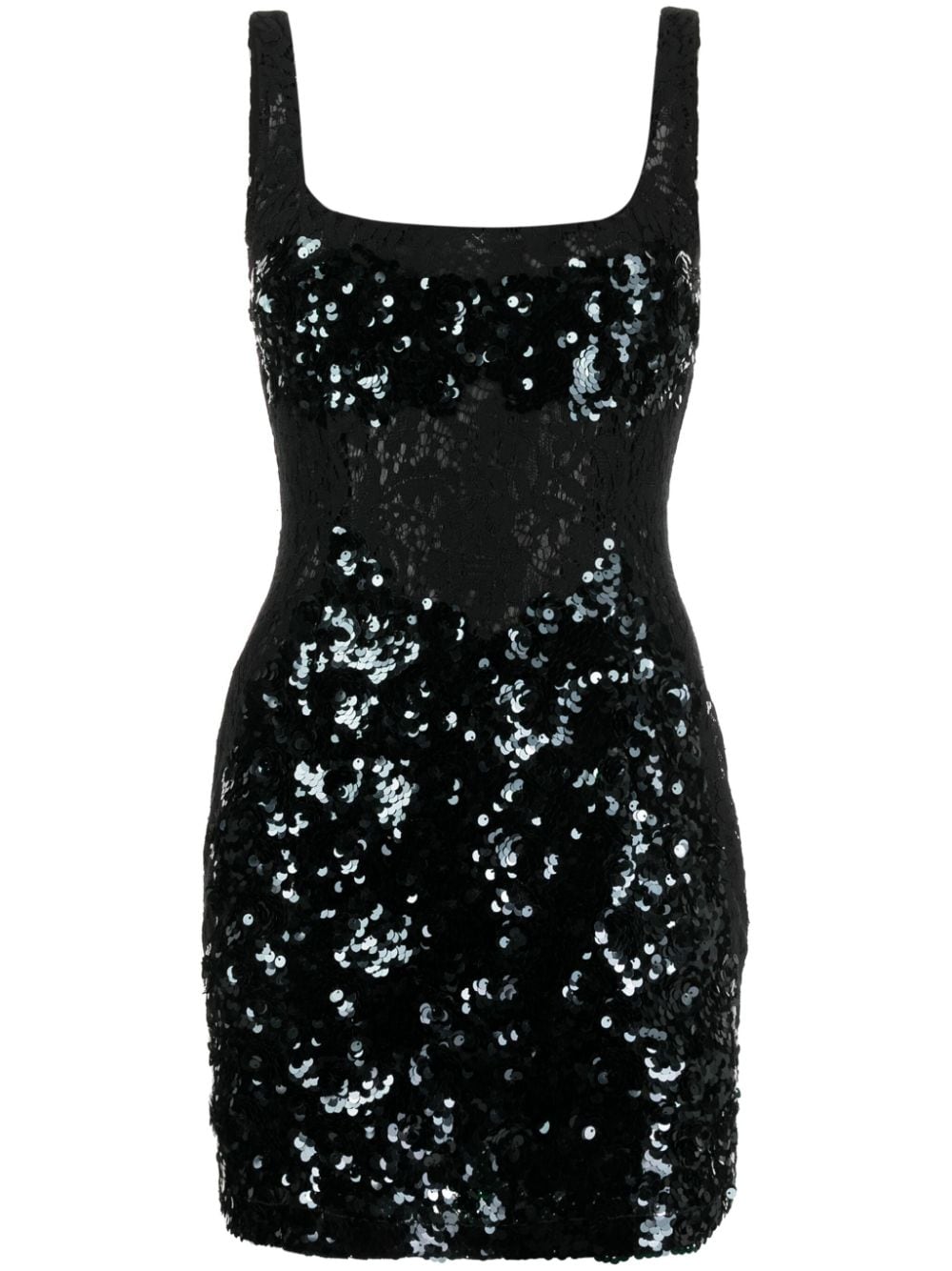 Cynthia Rowley lace sequinned minidress - Black